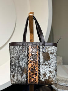 New High Quality Tooled Leather Western Women Tote Bag Custom Genuine Leather <b>Concealed</b> Carry Bag Great Collection of Ladies Bag - Product Image 2