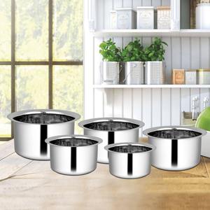 5-Piece Stainless Steel Patila <b>Cookware</b> <b>Set</b> - Product Image 3