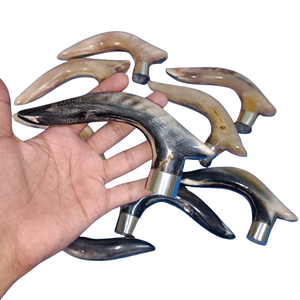 Bastón hecho a mano con mango de cuerno de carnero, agarre elegante de cuerno de búfalo natural para bastones de madera de primera calidad al precio más bajo - Product Image 4