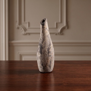 Wabi Sabi Rustic Tall Slender <b>Ceramic</b> <b>Vase</b> Rough Textured Organic Shape Clay Tabletop <b>Vase</b> 100% Handmade On-glazed for Living - Product Image 2