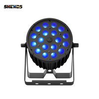 SHEHDS - Foco LED de Aluminio Fundido a Presión con Zoom, 18 x 18 W, RGBWA UV 6 en 1, Iluminación para Escenarios, Bodas
