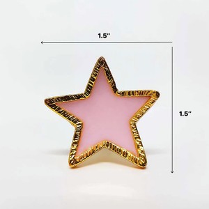 Wholesale Brass Cabinet <b>Knobs</b> Star <b>Drawer</b> Door Pulls Decorative Furniture Handles <b>Pink</b> and Golden <b>Knobs</b> - Product Image 2