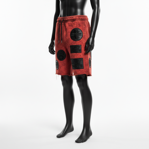 กางเกงขาสั้นผู้หญิงทรงวินเทจผ้าคอตตอนฟลีซหนา 300 GSM ขอบดิบ ลวดลายย้อนยุค ปักโลโก้แบบนูน กางเกงขาสั้นผู้หญิงแบบย้อมสี - Product Image 4