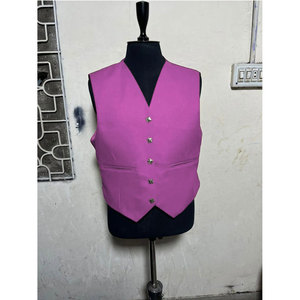 OEM ODM Pink <b>Wool</b> Prince Charlie Kilt Jacket with 5 button <b>Vest</b> Factory Traditional Outfit Wholesale - Product Image 4