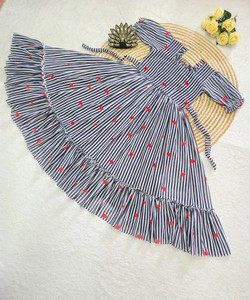 ชุดเดรสพิมพ์ลายแฟนซีมูล ชานเดรี แบบชิ้นเดียว สวมใส่ได้ทุกวัน ราคาขายส่ง เสื้อผ้าชาติพันธุ์ สีดำ - Product Image 4