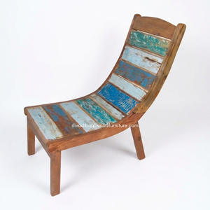 Sillón de Madera Natural Rústico Hecho a Mano, Madera de Barco Reciclada, Ecológico, para Interiores y Exteriores, Muebles para Hoteles, Casas y Villas - Product Image 4