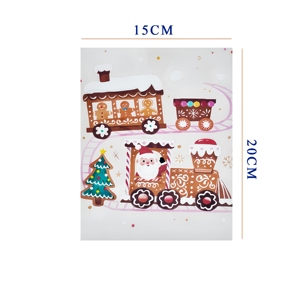 Tarjeta de Navidad 3D Pop-Up, Tren de Jengibre, Tarjeta de Felicitación Navideña, Manualidad en Papel, Regalo Decorativo Personalizado, Origen Vietnam - Product Image 6