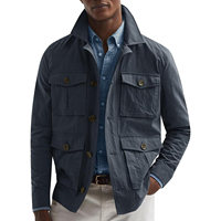 Veste d'extérieur classique et pratique à col montant, avec détails de compartiments fonctionnels, style décontracté et tendance