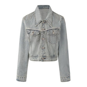 Mejor Precio OEM Mujeres Diseño Personalizado Color Denim 100% Algodón Jean Chaquetas para Mujeres de Pakistán Buena Calidad Directo de fábrica - Product Image 3