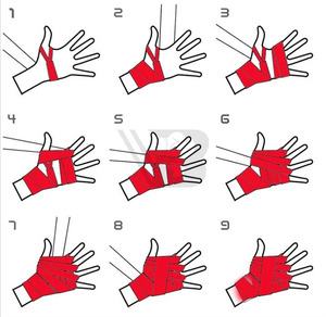 Bandages de boxe personnalisés professionnels, best-sellers, en nylon élastique, de différentes couleurs, de bonne qualité, vêtements de sport - Product Image 4