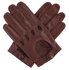 Guantes de Conducción de Cuero Genuino Unisex, Transpirables, con Correa de Muñeca Ajustable, para Todas las Estaciones, Color y Logotipo Personalizables, Exportador OEM - Product Image 1