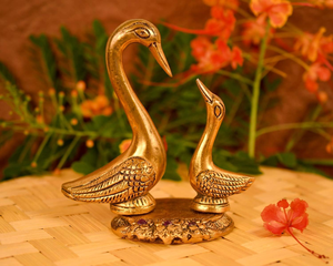 Figura Decorativa de Metal de Patos Besándose, Escultura Romántica de Pareja de Cisnes, Adorno para Decoración del Hogar, Aniversario de Bodas, Habitación - Product Image 2