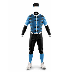 Customized Training Sportswear Athletic Uniform <b>Baseball</b> Trendy Kits Button Up Jersey with Compression Pants 100% Polyester - Product Image 3