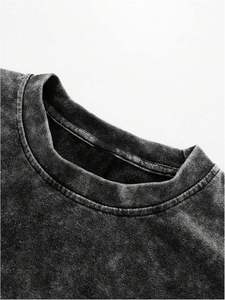100% Cotton Men Distressed Heavyweight Cotton Blank Oversized <b>Tshirt</b> 100% Cotton Men's T-shirt - Product Image 3