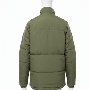 Windproof Outdoor Sportswear Bubble <b>Jacket</b> Full-Zip Padded <b>Jacket</b> With Slant Pocket Insulated Stand Collar <b>Jacket</b> For Men - Product Image 6