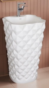 AMAZING ATTRACTION ONE PIECE VESSEL <b>BASIN</b> CADILLAC SERIES EUROPEAN DESIGN 430X430X810mm 9L CAPACITY POLISHED FINISH WHOLESALE - Product Image 2