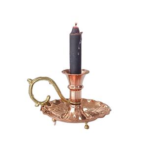 Luxury Metal Candle Holder with Handle Handmade Copper Decorative Candle <b>Stand</b> for Tabletop Decor Home decor - Product Image 3