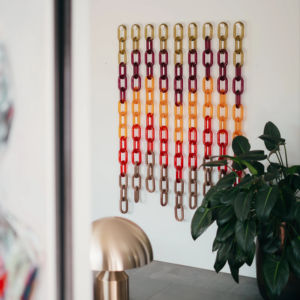 Escultura Moderna de Eslabones de Cadena de Resina Pintada a Mano, Decoración de Cadena Entrelazada, Centro de Mesa, Decoración para el Hogar - Product Image 1