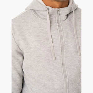 Sudadera con capucha de algodón de alta calidad con logotipo personalizado al por mayor, sudadera con capucha de algodón francés con cremallera para hombre, para actividades al aire libre - Product Image 3