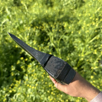 Burraq Hache de fendage personnalisée 19,5 pouces en acier au carbone, tête de tomahawk, manche en bois de rose, étui en cuir, pour usage industriel, camping, chasse, bricolage