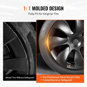 Copricerchi a scatto per Tesla Model Y 2021-2023, compatibili con cerchi da 19 pollici, in ABS PC, con protezione e foro per valvola - Product Image 3