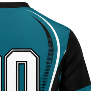 Manufacturer Custom Teal Black Sublimated Volleyball Jersey Short Sleeve Athletic Sports Shirt Team Wear Training Game Apparel - Product Image 4
