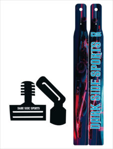 Esquís Deportivos Dark Side con Diseño Sublimado, Colores Neón y Patrón de Carreras - Product Image 2