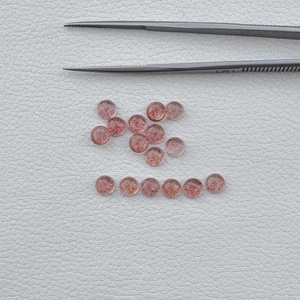 5mm Natural rojo fresa cuarzo forma redonda cabujones piedras preciosas sueltas cuarzo de buena calidad piedras preciosas reales para joyería de lujo - Product Image 2