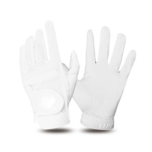 Gants de golf blancs pour homme, pour droitiers, parfaits pour les jours chauds et humides, offrant une adhérence sûre et un confort optimal pour le jeu sur le parcours. - Product Image 1