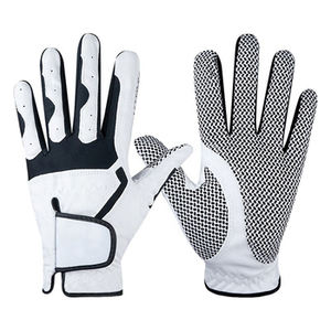 Customizable Logo <b>Men's</b> High Grade Genuine Leather Golf Gloves Adjustable Wrist <b>Strap</b> Non-Slip <b>for</b> Left Right Hands Sports Use - Product Image 1