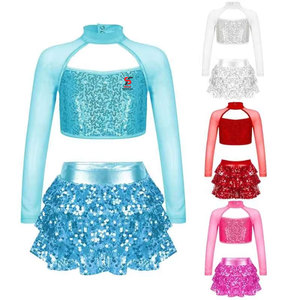 Ropa Deportiva Transpirable Estampada para Adultos, Uniforme de Animadoras para Equipos Escolares, Traje de Baile, 100% Poliéster - Product Image 1