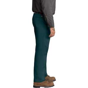 กางเกงทำงานสีเขียวโก้เก๋ผู้ชาย, การออกแบบด้านหน้าแบนทนทานต่อคราบ34L 33W X - Product Image 4