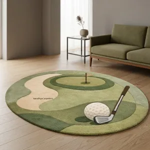 Tapis rectangulaire moderne et original, en peluche tuftée, avec dos antidérapant en caoutchouc, pour salon, motif gris, noir et blanc - Product Image 3