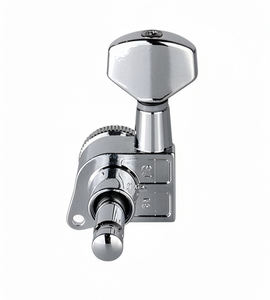 Afinadores de guitarra con bloqueo BBSTONE, fabricados en Corea, 6 en línea, relación de engranajes 20:1, estilo vintage cromado - Product Image 6