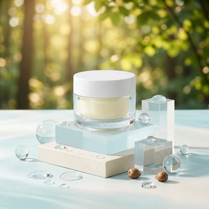Crème hydratante pour le visage aux graines de camélia avec acide hyaluronique et aloe vera OEM MOQ 350 flacon en verre - Product Image 4