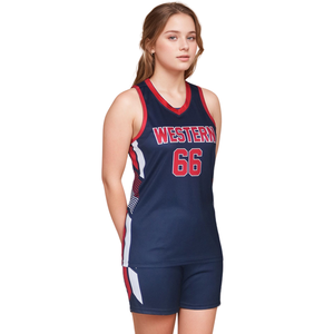 Uniforme de Baloncesto Personalizado para Mujer, Jersey y Pantalones Cortos Sublimados con Logotipo del Equipo y Número, Traje de Baloncesto Femenino, Ropa Profesional - Product Image 3