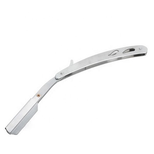 Disposable Stainless Steel Straight Edge Twin Triple <b>Blade</b> Shaving Razors Salon Use Face & Body Hair Remover for Underarm - Product Image 1