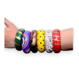 Brazaletes de Madera Hechos a Mano con Estampado, para Fiestas y Bodas, Diseño Moderno, Talla Personalizada, Joyería de Moda - Product Image 1