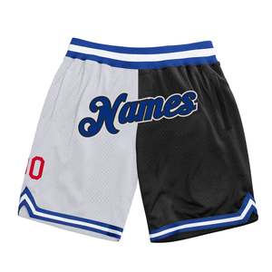 Shorts de basketball personnalisables pour hommes, jaunes et blancs, en maille respirante, taille élastique, style sportif, avec motif lettres imprimées - Product Image 2