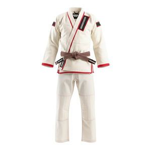 Uniforme de BJJ Estampado con Ribete en Contraste Rojo, de Primera Calidad, Nuevo, Servicio OEM ODM, 2026, Poliéster y Algodón Elásticos - Product Image 1