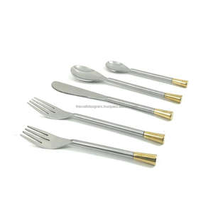 Ensemble de couverts décoratifs en argent et or, artisanat, style américain, pour mariage, Noël, décoration de table - Product Image 3