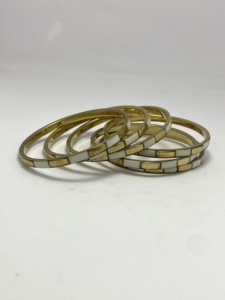 Vintage <b>Gold</b> Plated Resin Jewelry with Special Designs Latest Stylish Pieces Unisex Colorful Brass Bangles <b>Charm</b> <b>Bracelets</b> - Product Image 4