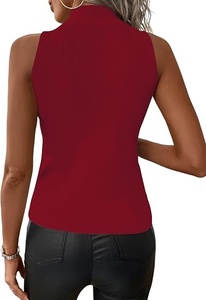 Haut gainant sans couture pour femme, col roulé, contrôle léger, mélange coton élasthanne, usage quotidien - Product Image 6