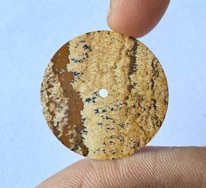 Cadran de montre en jaspe naturel brun A K Gems 30,50 mm |   Façade de pierre précieuse ultra-fine de 0,60 mm |   Trous central de 2 mm |   OEM/ODM de luxe sur mesure - Product Image 5