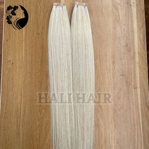 Extensiones de cabello Remy con cutícula alineada 100%, cabello humano teñido con cinta de Vietnam Natural, extremos súper doblemente dibujados, Color Invisible - Product Image 6