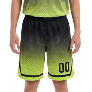 Conjunto de Uniforme de Baloncesto Personalizado para Hombre, Color Negro Lima, Jersey sin Mangas con Cuello en V, Pantalones Cortos con Estampado de Puntos en Degradado, Números de Equipo, Venta al Por Mayor - Product Image 5