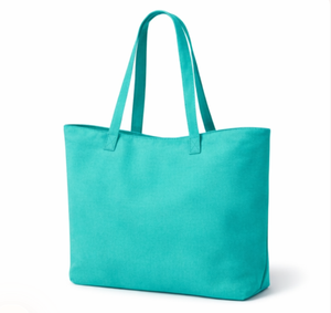 Sac fourre-tout en toile de coton souple 12OZ à rayures, idéal pour la plage et les voyages, avec fermeture éclair, vente en gros - Product Image 4