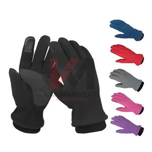 Guantes para correr en invierno, guantes deportivos con forro polar, aislantes, resistentes al viento, con tiras reflectantes para correr de noche y al aire libre - Product Image 1