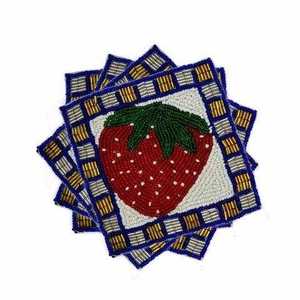 ชุดจานรองแก้วแก้วประดับลูกปัดทำมือระดับพรีเมียม 4 ชิ้น สวยงาม ทนทาน ใช้ตกแต่งโต๊ะอาหาร ราคาประหยัด - Product Image 3