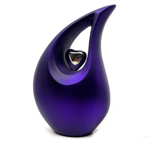 Urnas de Cremación para Adultos con Grabado de Lágrima Azul Antigua y Corazón, para Cenizas Funerarias, 200 Pulgadas Cúbicas, Ecológicas y Duraderas - Product Image 4